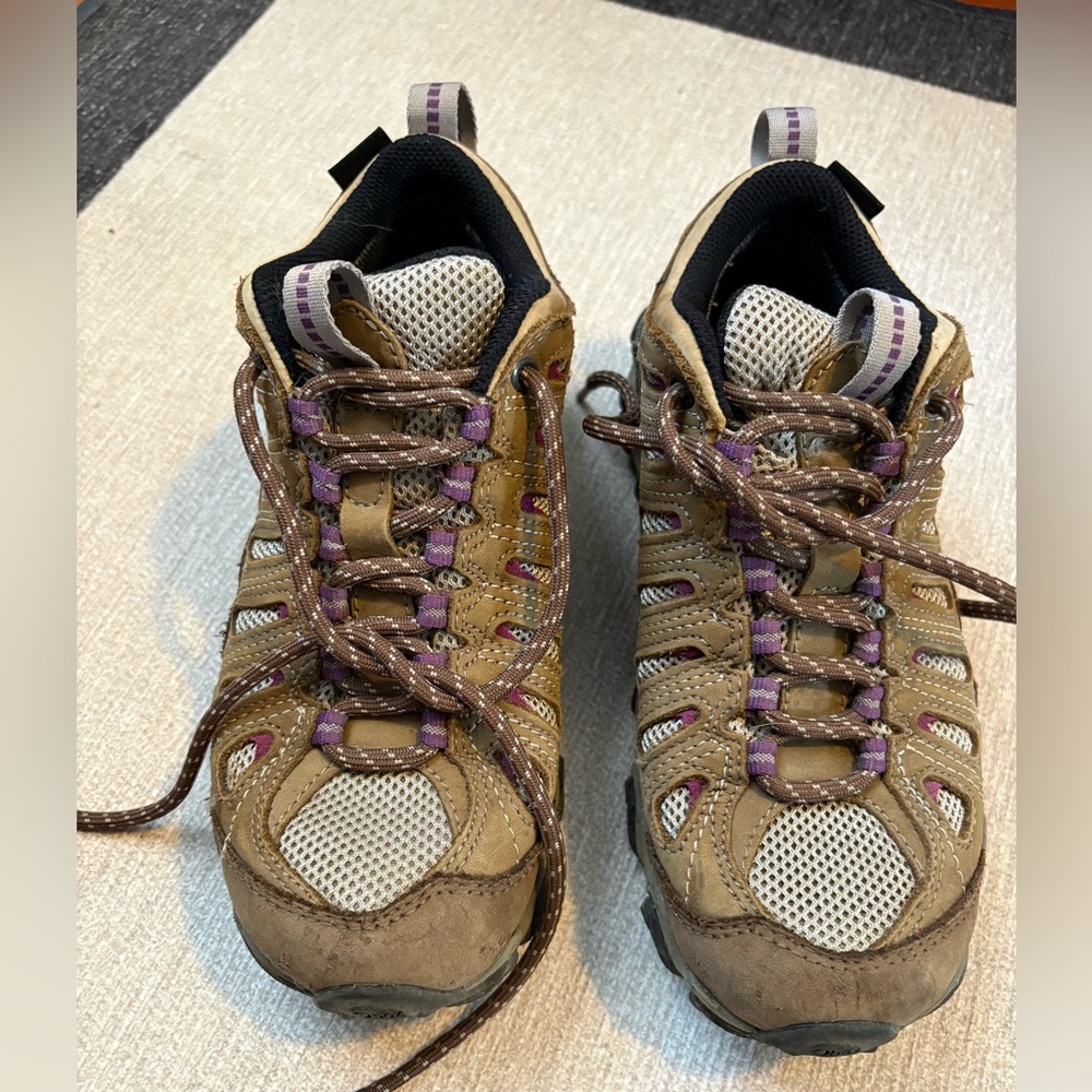 Women's Brown and Purple Hiking Shoes